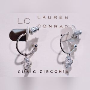 🔖 LC Lauren Conrad Silver Cubic Zirconia Earrings